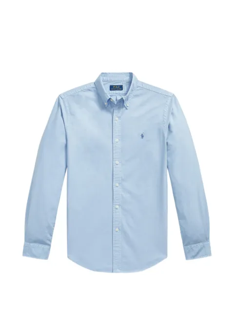 Polo Ralph Lauren Slim Fit garment-dyed Oxford shirt Blue 710804257509