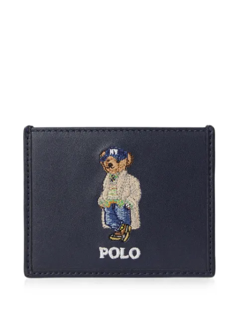 Polo Ralph Lauren Polo Bear leather card holder Blue 405P16240001