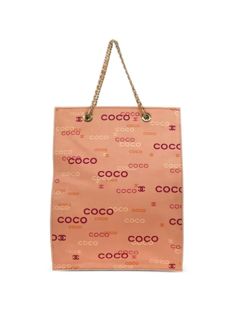 CHANEL Pre-Owned 2002 Coco tote bag Pink 135904