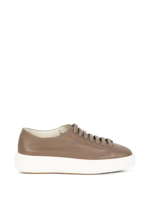Santoni leather lace-up sneakers Neutrals WBCD61322BARCDYIM40