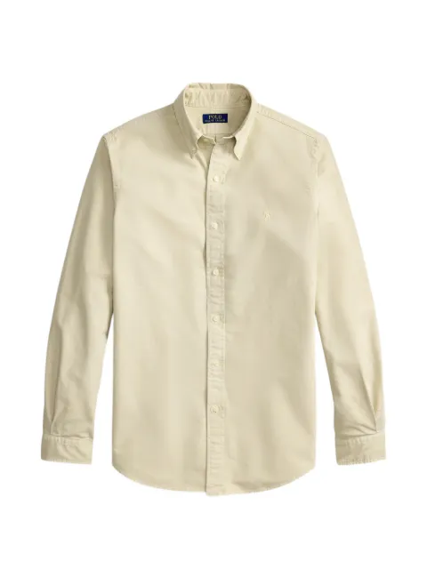 Polo Ralph Lauren garment-dyed oxford shirt Neutrals 710804257505