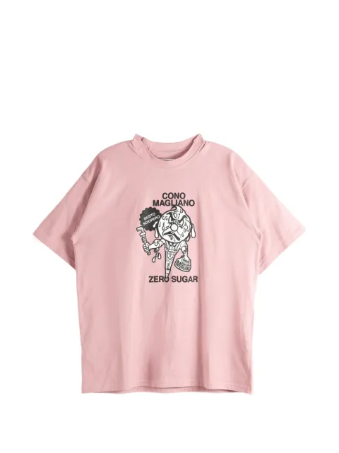 Magliano Gusto Sciopero Tee Rose graphic-print T-shirt Pink MGSS26TT030126164