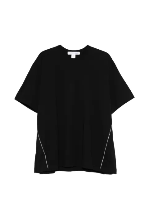 Comme Des Garçons Shirt zip cotton T-shirt Black FQT010