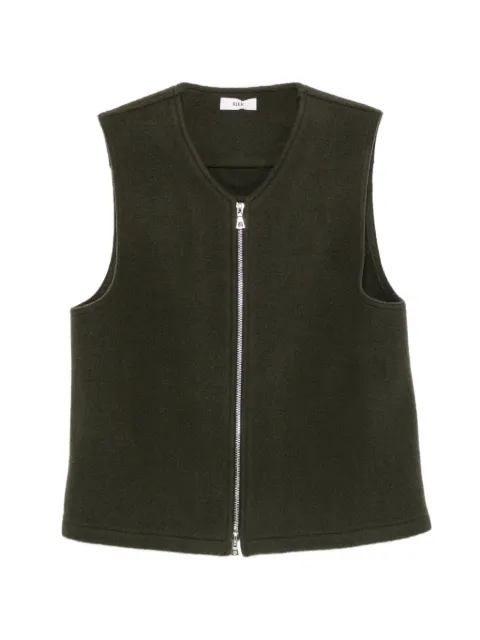 Rier sleeveless zip-fastening gilet Green NFL22X02
