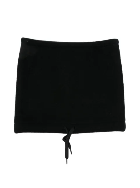 Rier drawstring fleece beanie hat Black AXS47X02