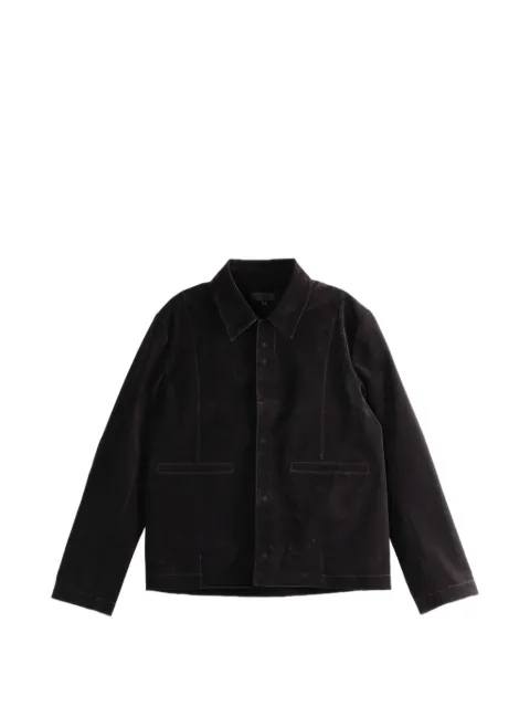 Omar Afridi velvet-effect shirt jacket Brown OASS26BZ10102