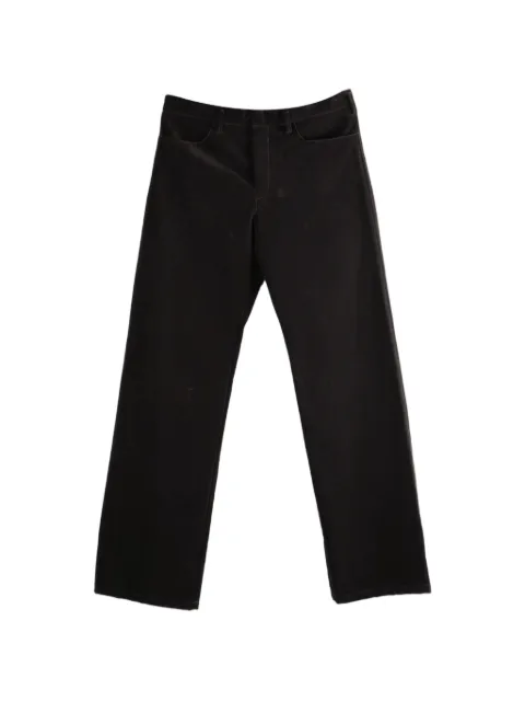 Omar Afridi Sol velvet panelled trousers Brown OASS26TRS10302