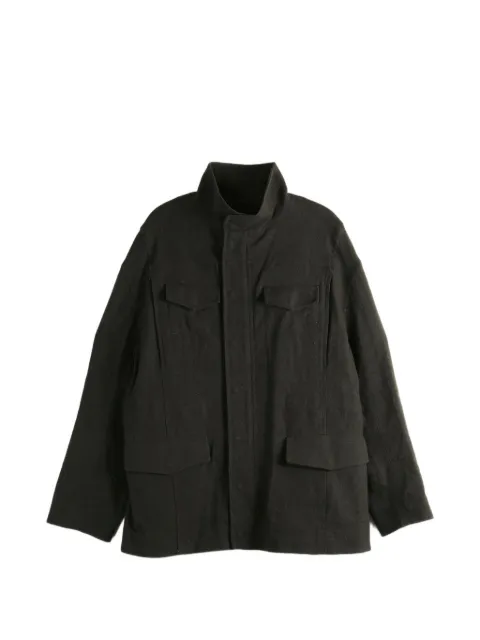 Omar Afridi high-neck multi-pocket jacket Black OASS26BZ10201