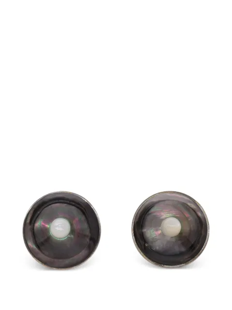 Gianfranco Ferré Pre-Owned 1980-1990s round-shape cufflinks Silver 120120201C