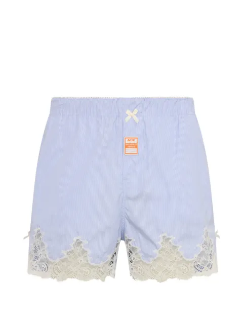 Martine Rose lace striped shorts Blue 833WS36531