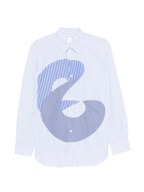 Comme Des Garçons Shirt striped shirt Blue FQB004