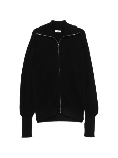 Rier fisherman-rib zip-fastening cardigan Black KNW83FSH