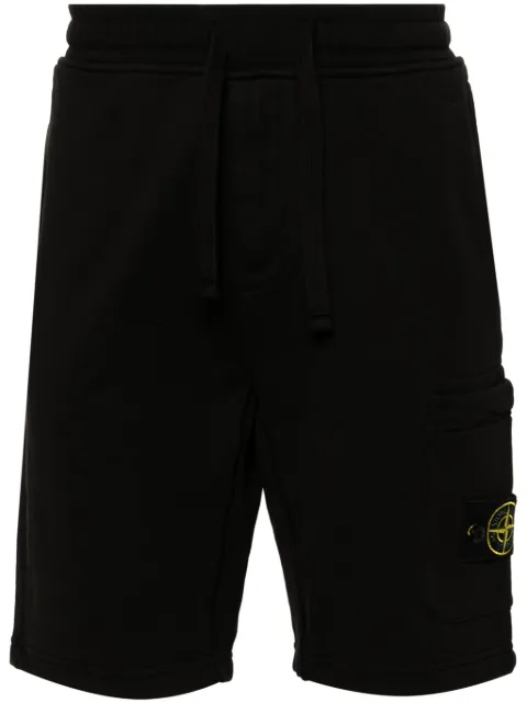 Stone Island logo-patch cargo shorts Black L2S156200011S0051