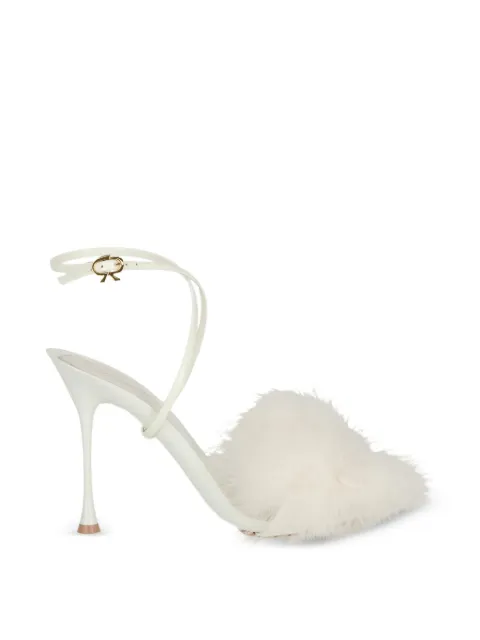 Gianvito Rossi feathered-strap sandals White G32206VERBIAN