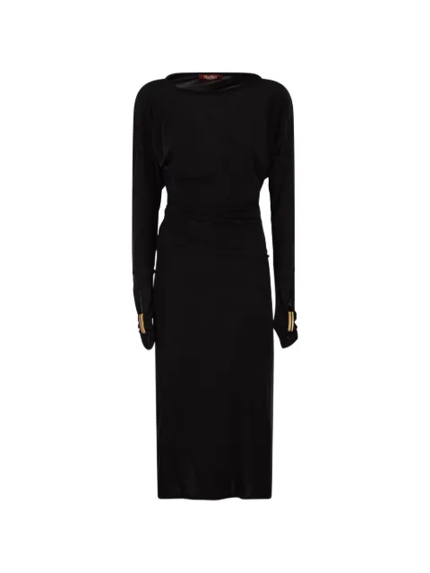 Max Mara draped midi dress Black 2616621022600