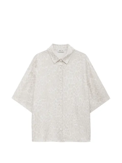 ANINE BING Coco leopard-print shirt Neutrals A0711268