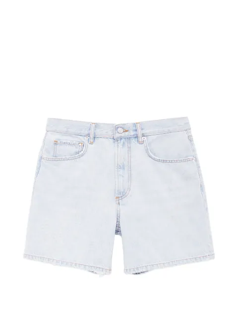ANINE BING Delaney frayed-edge denim shorts Blue A0512436