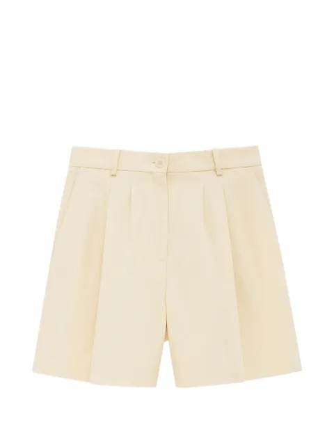 ANINE BING Brice pleated tailored shorts Yellow A0312018