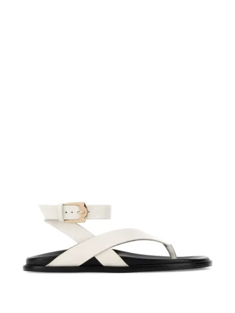 Stuart Weitzman Marykate buckle strap sandals White SN622