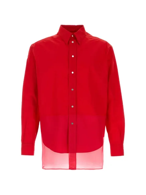 FENDI Fluid Organza plain shirt Red FS1361AYXC
