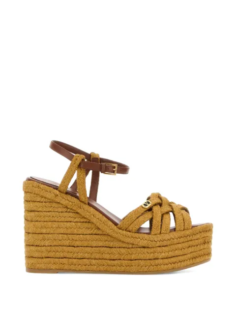 Valentino Garavani woven wedge espadrilles Brown WS0PA0AQW