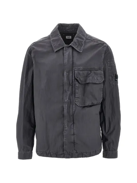 C.P. Company 50 fili wax zipped Lens overshirt Grey 20CMOS160A110543D999