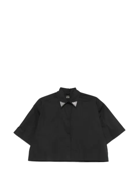 PINKO cropped shirt with metallic details Black 106826A2LD