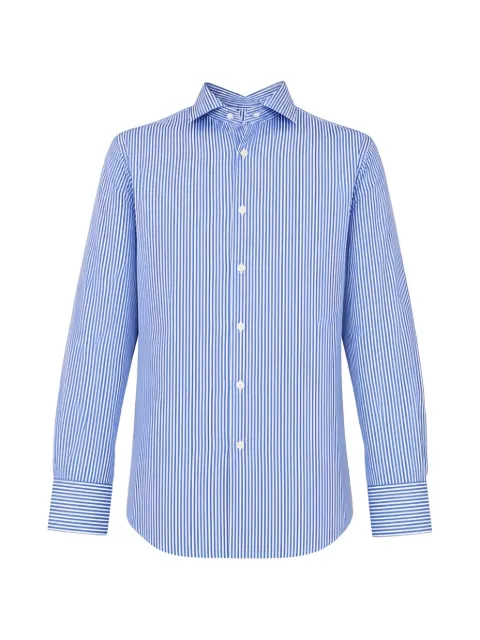 Guglielminotti vertical-stripe long-sleeve shirt Blue JGPGPWRC1