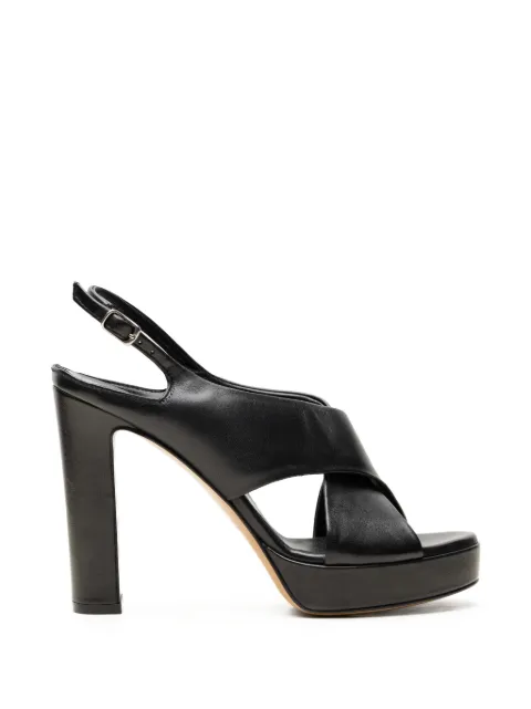 CHUCKIES crossover-strap platform sandals Black 7543GALA