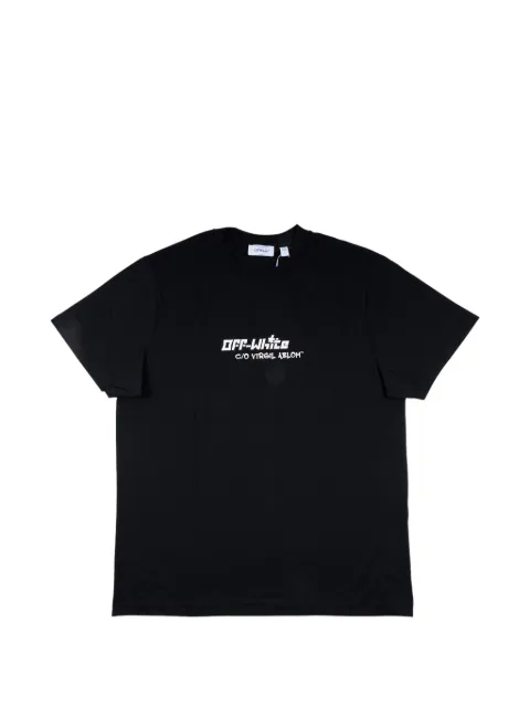 Off-White Cryst Croco logo-print slim-fit T-shirt Black 44OWOS26T070001