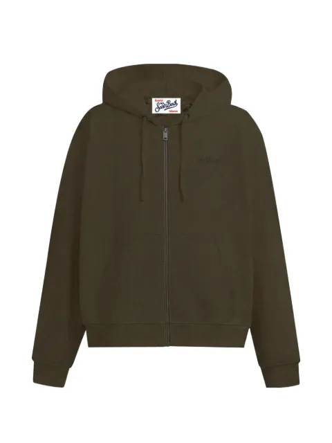 MC2 Saint Barth zip-up embroidered hoodie Green DANNY00644LSB52LEMB