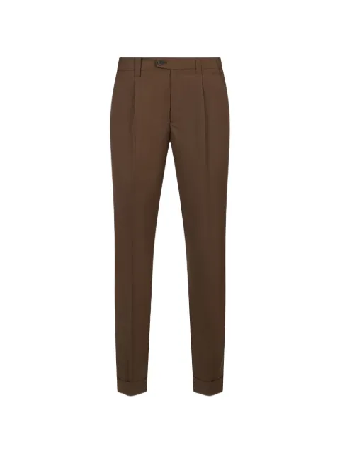 DEVORE pleated turn-up trousers Brown DVR47CW20070426