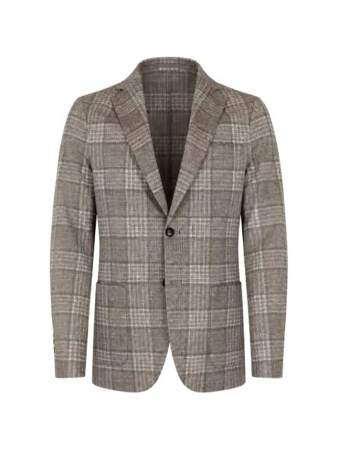 Circolo 1901 check-pattern single-breasted blazer Neutrals CN5236
