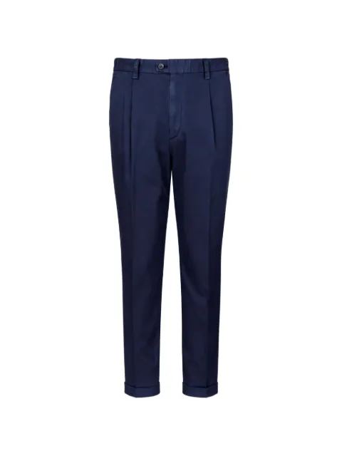 DEVORE pressed-crease tailored trousers Blue DVR47R022