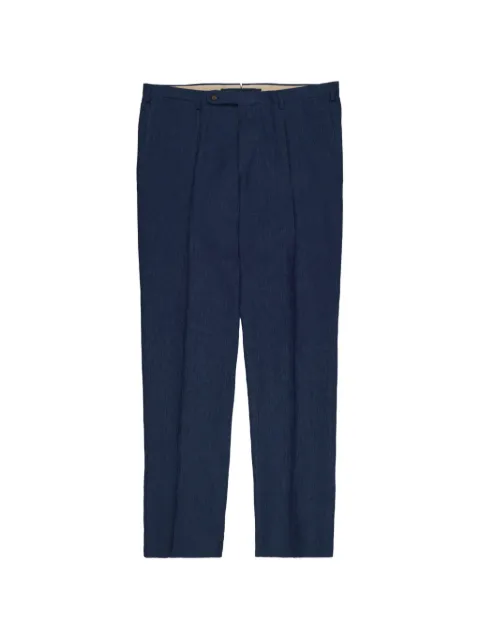 slowear patterned linen trousers Blue 1T000370020