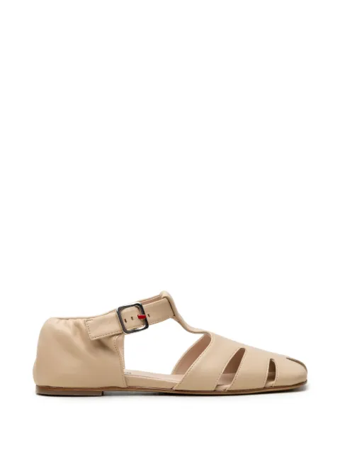 CHUCKIES cut-out T-bar sandals Neutrals MONIC