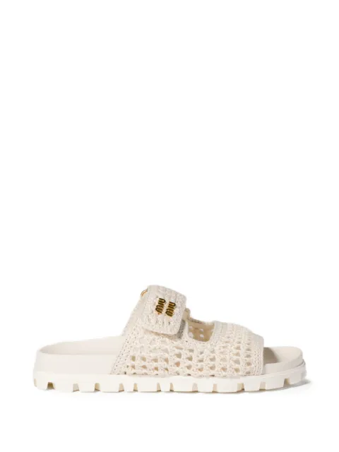 Miu Miu crochet sandals Neutrals 5XX675F0102BDF