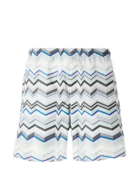 Missoni chevron-pattern drawstring shorts White BS26SP02BW00ZW