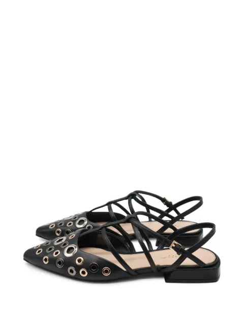 Tosca Blu eyelet strappy flat pumps Black SS2525S254
