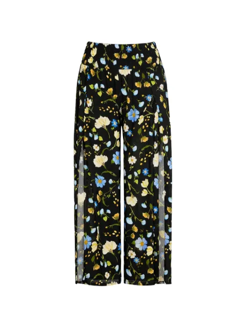 Seafolly shirred floral-print trousers Black 55521PA