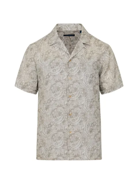 PATRICK ASSARAF paisley button shirt Grey P4324W23B