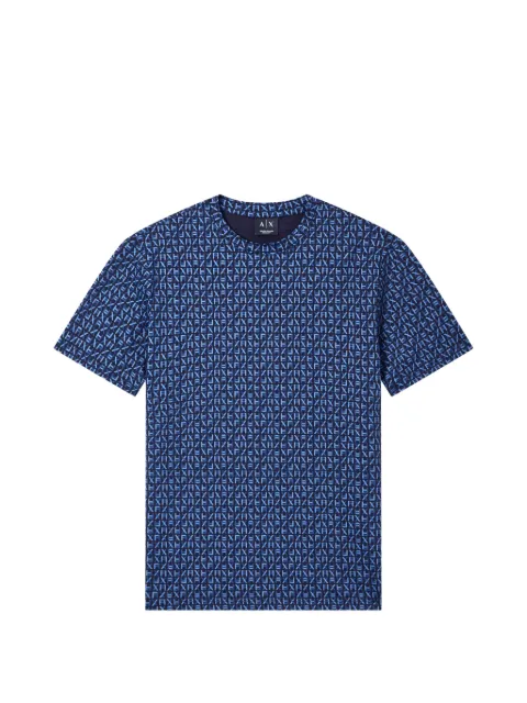 Armani Exchange patterned T-shirt Blue XM002778AF10356