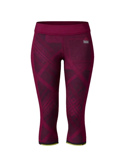 Reebok patterned elasticated cropped leggings Purple AP9608