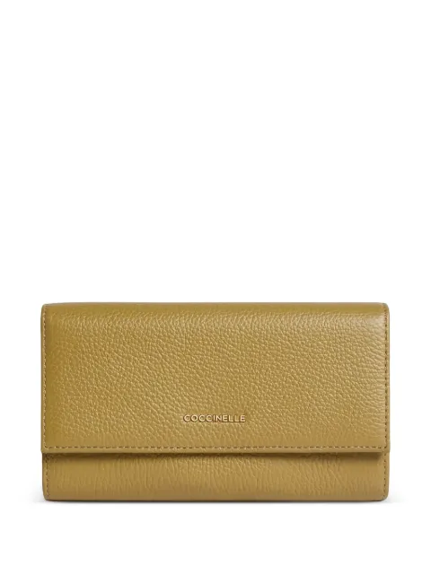 Coccinelle logo-detail leather wallet Green E2MW5118501