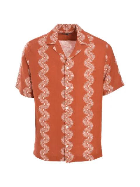 Frescobol Carioca copa geo wave print shirt Orange 2485365