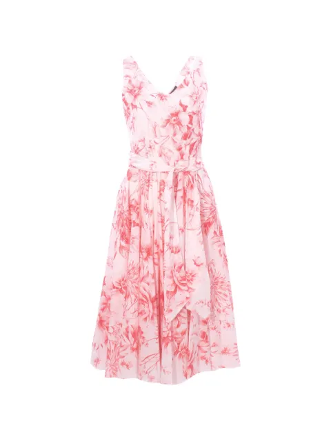 LAVI COUTURE floral-print V-neck midi dress Pink BS6WD058TES0872