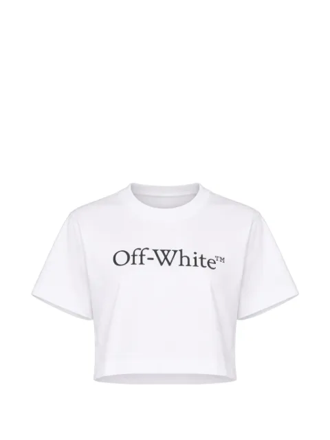 Off-White Bookish Logo-print T-shirt White OWAA090C99JER0050110