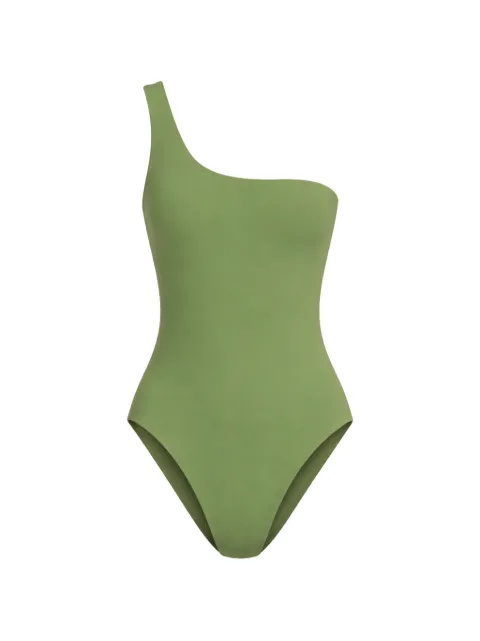 Bond-eye reversible one-shoulder swimsuit Green BARE023