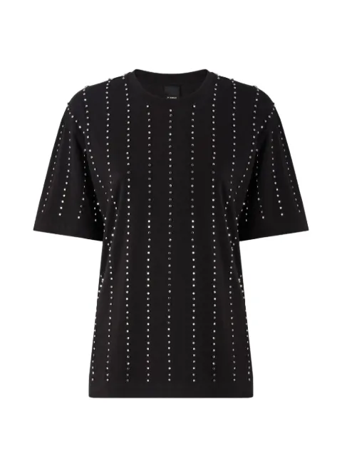 PINKO T-shirt with jewel stripes Black 106213A31E