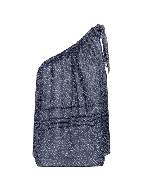 MARANT ÉTOILE Neslya one-shoulder top Blue HT0777FAD1J08E